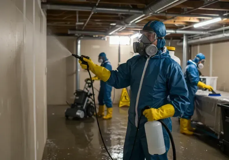 Basement Sanitization and Antimicrobial Treatment process in Fort Bend County, TX